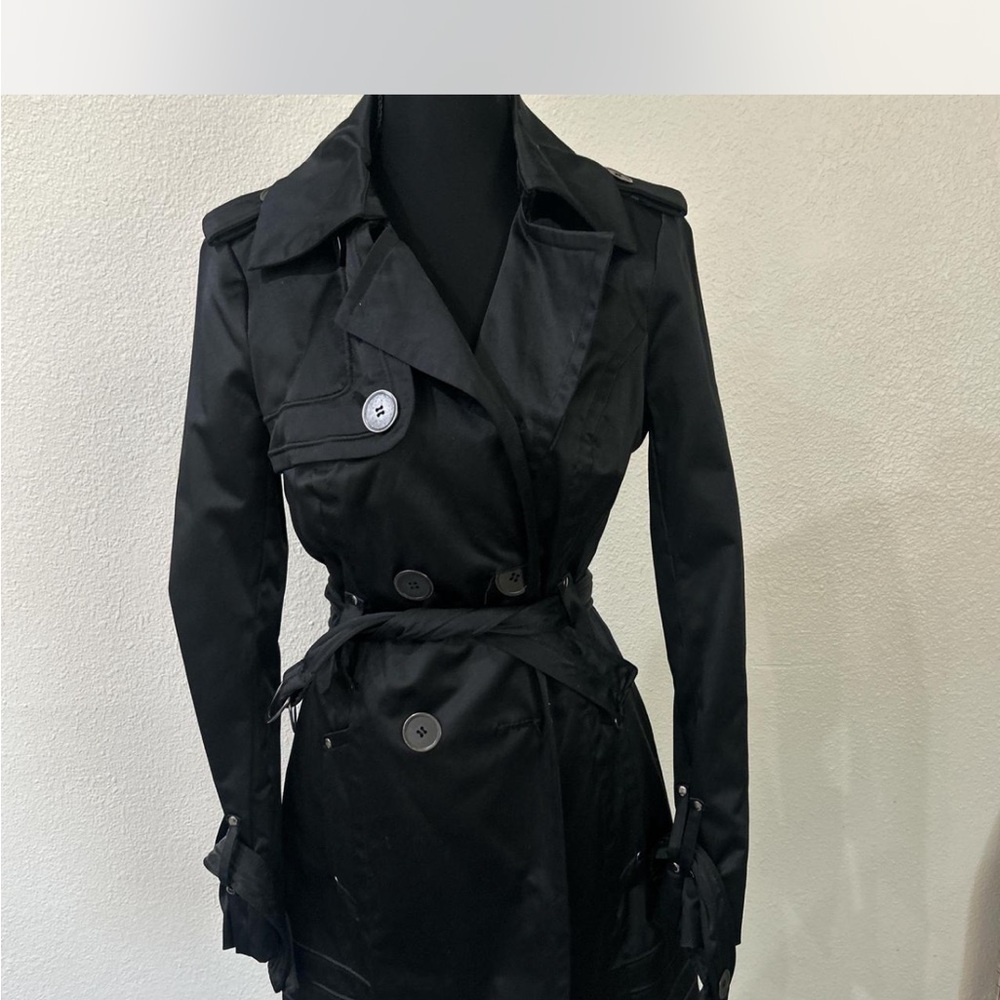 bebe Classic Black Trench Coat